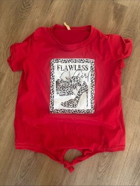 Red 'Flawless Girl' Knot-Front Women's Dress